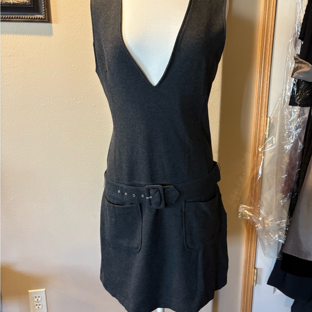 Chic Black V-Neck Mini Dress
